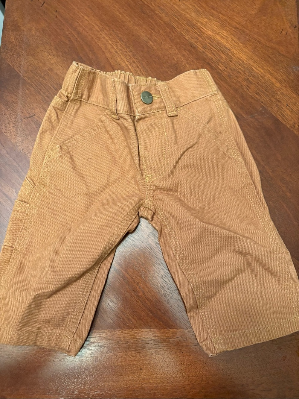 Carhartt Kids Brown Canvas Pull-On Shorts